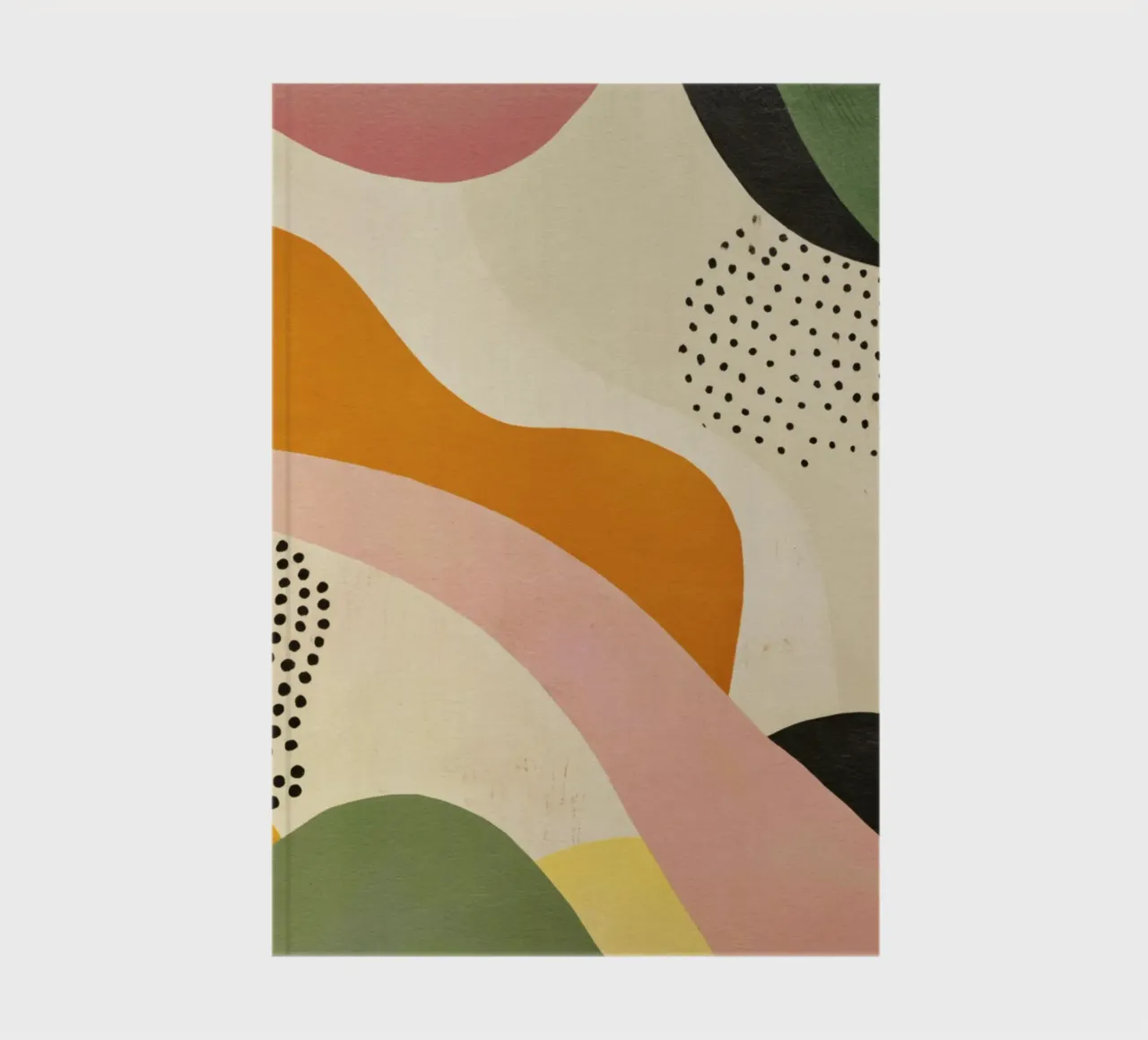 Abstract Form Composition in Retro Hues notebook by Stilrausch