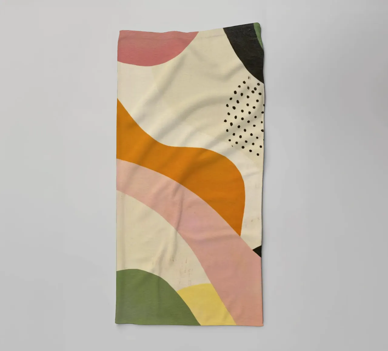 Abstract Form Composition in Retro Hues towel by Stilrausch