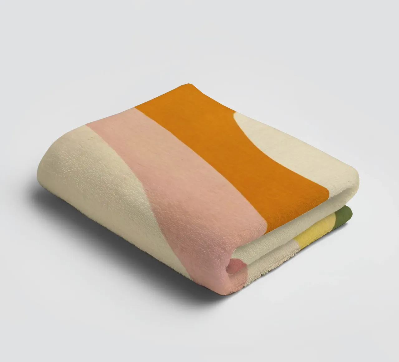 Abstract Form Composition in Retro Hues towel by Stilrausch