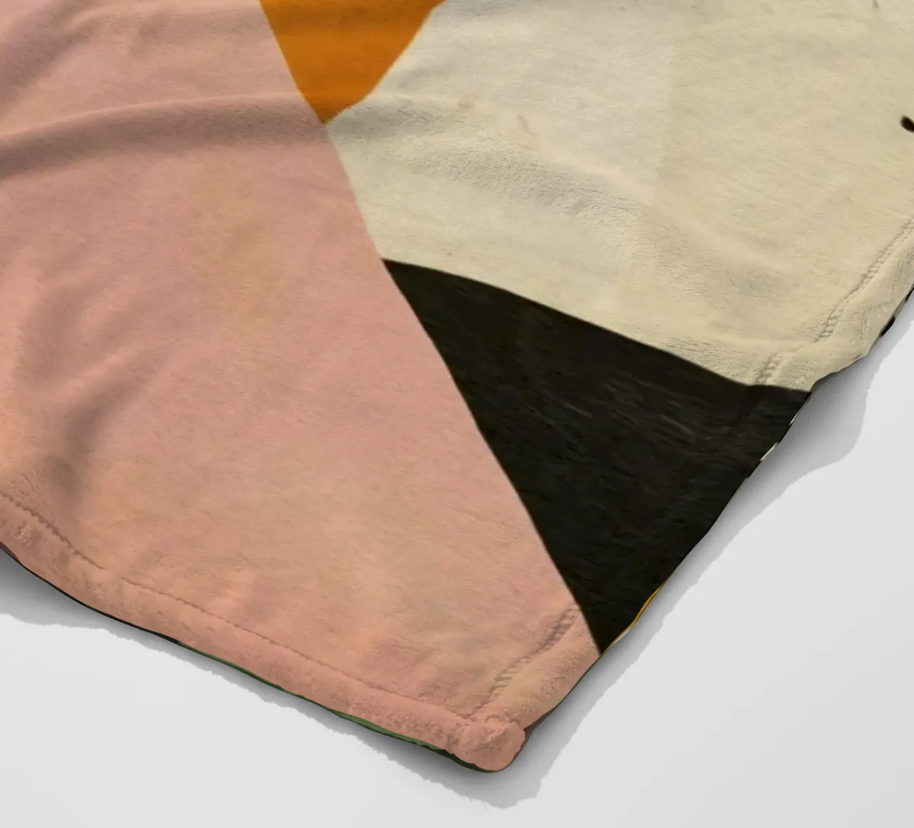 Composizione di forme astratte in tonalità retrò coperta in pile da Stilrausch