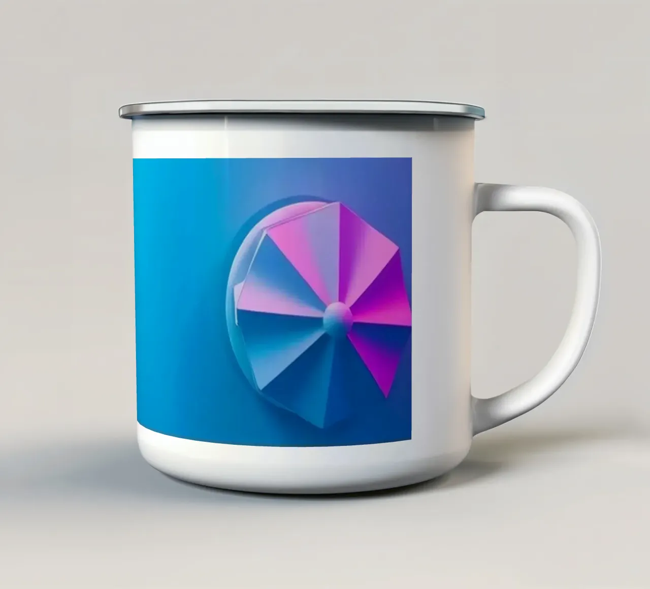 Carta da parati astratta con forme geometriche in blu tazza in smalto da DesignDoodle