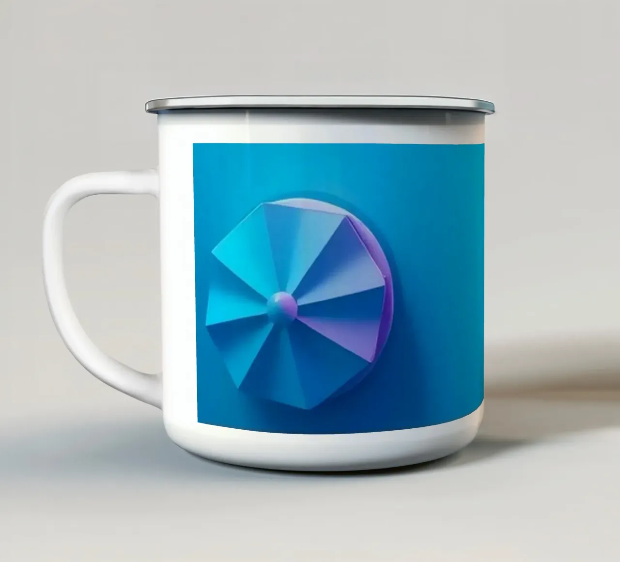 Carta da parati astratta con forme geometriche in blu tazza in smalto da DesignDoodle