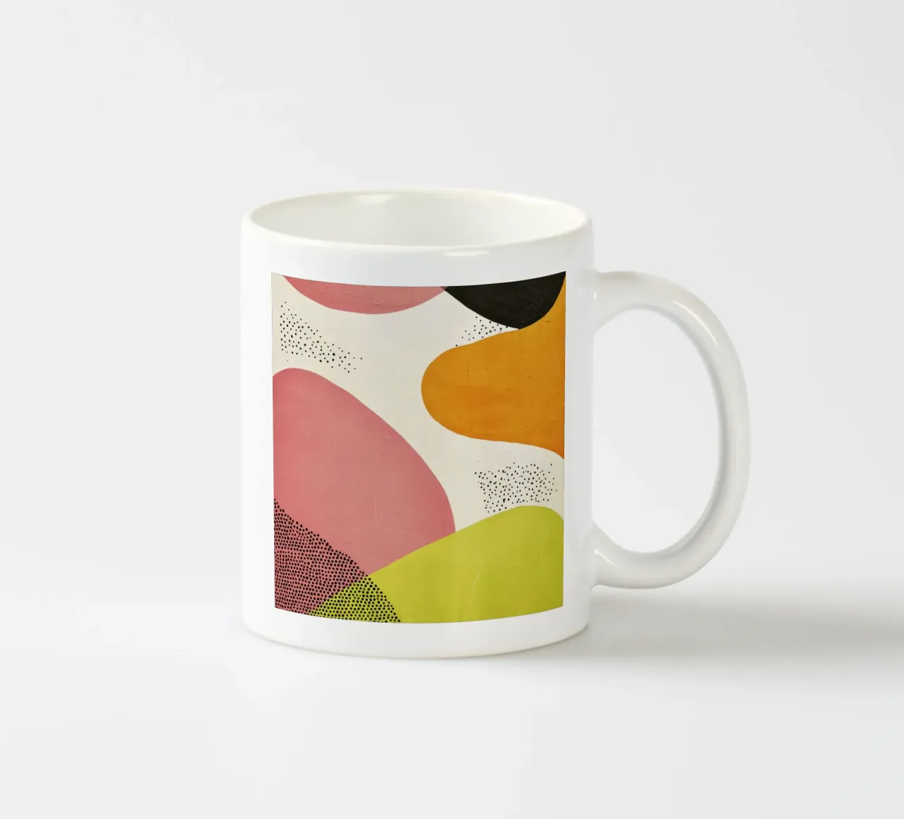 Armonia di forme astratte in una tavolozza retrò Art Déco tazza in ceramica da Stilrausch