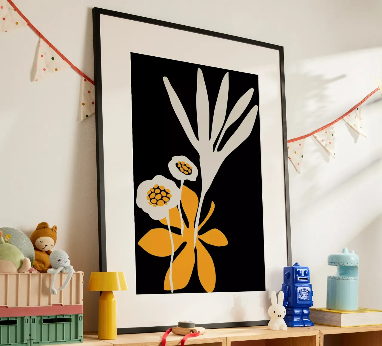 Blossom Beauty No.2 poster with wooden frame by Kubistika