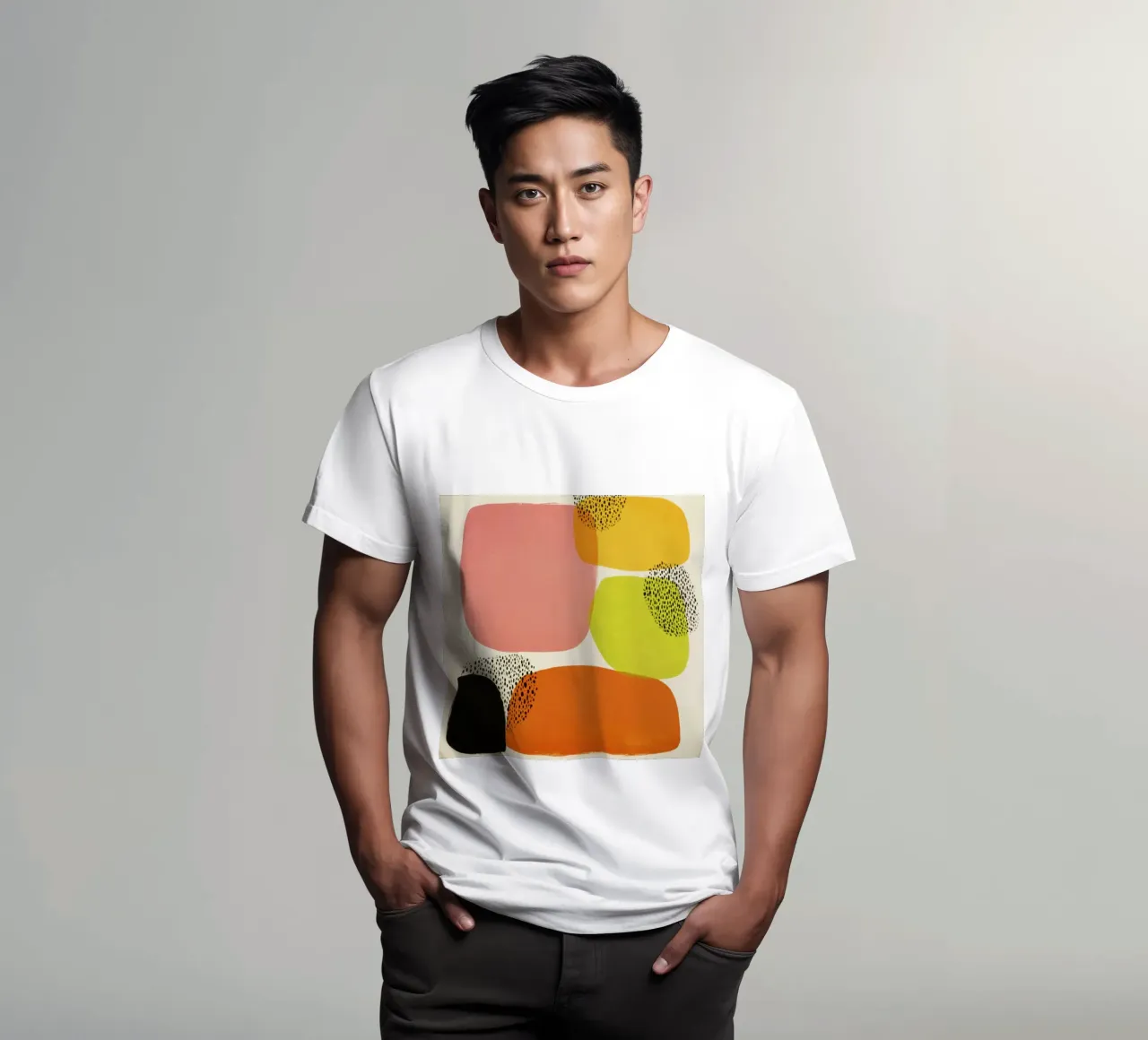 Abstracte Retro Vorm Compositie in Midden-Eeuwse Stijl t-shirt van Stilrausch