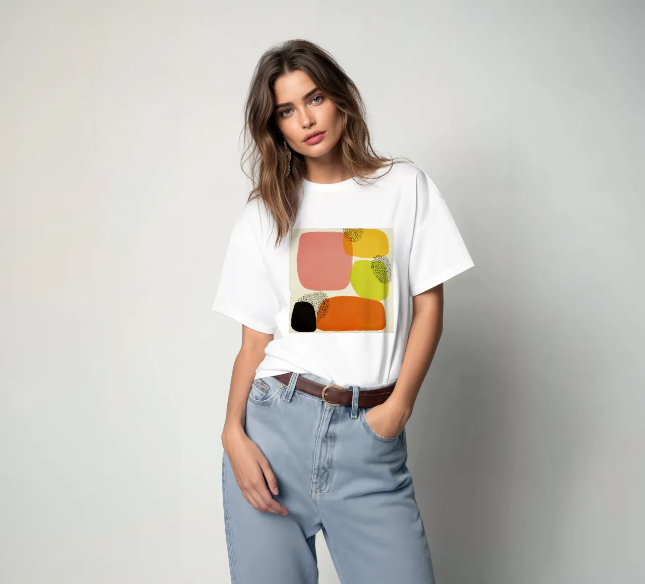 Abstracte Retro Vorm Compositie in Midden-Eeuwse Stijl t-shirt van Stilrausch