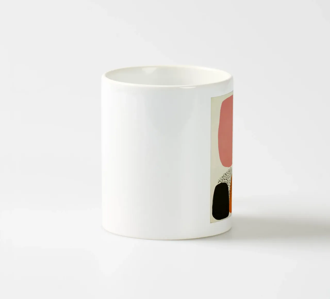 Composition abstraite de forme rétro dans le style du milieu du siècle mug en céramique de Stilrausch