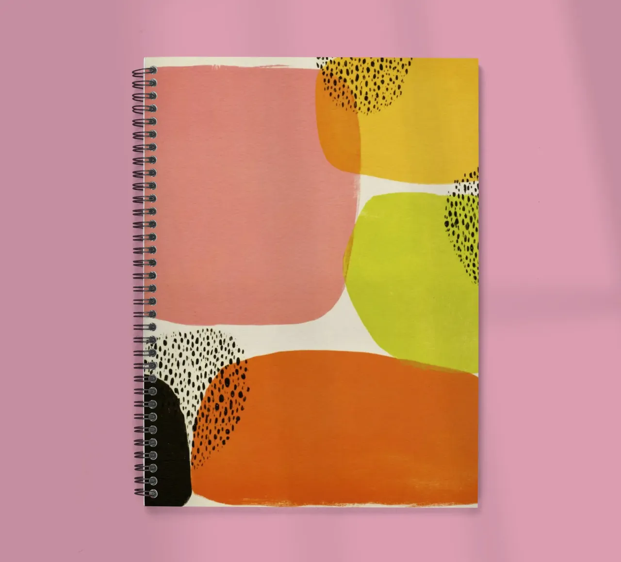 Abstract Retro Form Composition in Mid-Century Style spiral notebook by Stilrausch