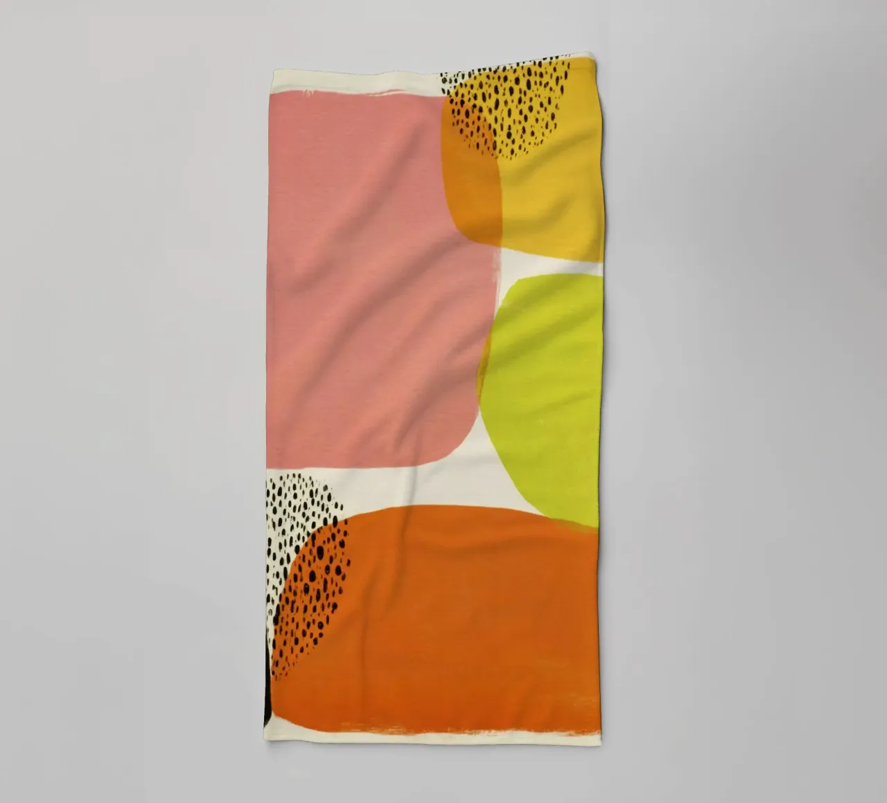 Abstrakte Retro-Form-Komposition im Mid-Century-Stil Handtuch von Stilrausch