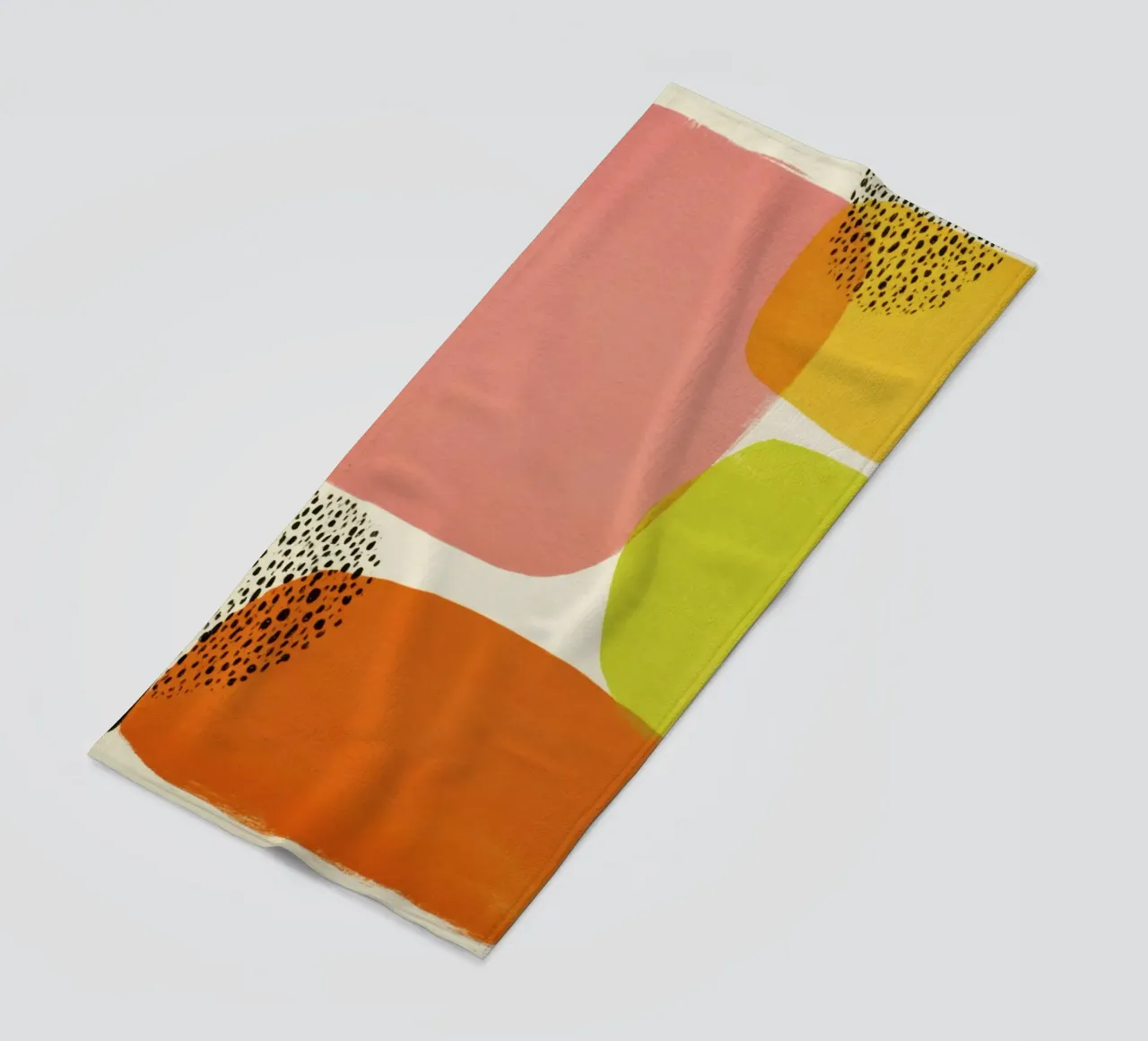 Abstracte Retro Vorm Compositie in Midden-Eeuwse Stijl strandhanddoek van Stilrausch