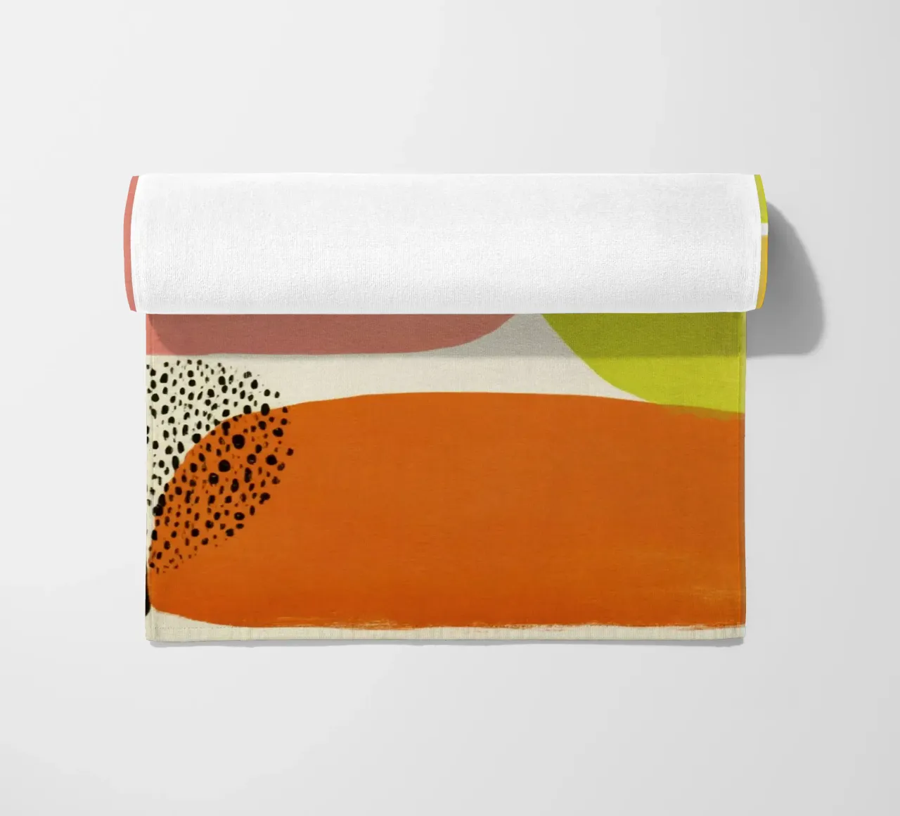 Abstracte Retro Vorm Compositie in Midden-Eeuwse Stijl strandhanddoek van Stilrausch