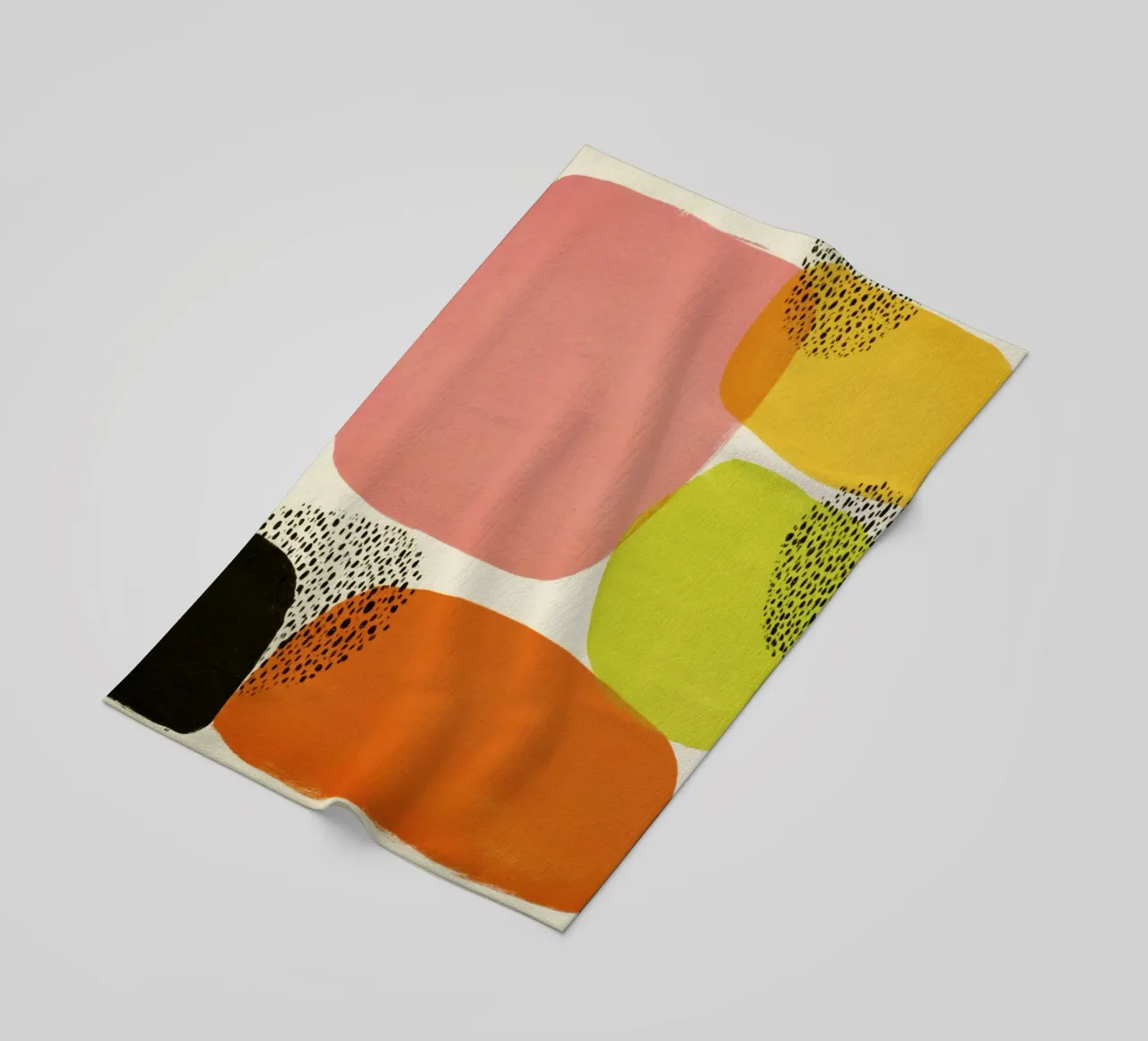 Abstracte Retro Vorm Compositie in Midden-Eeuwse Stijl strandhanddoek van Stilrausch