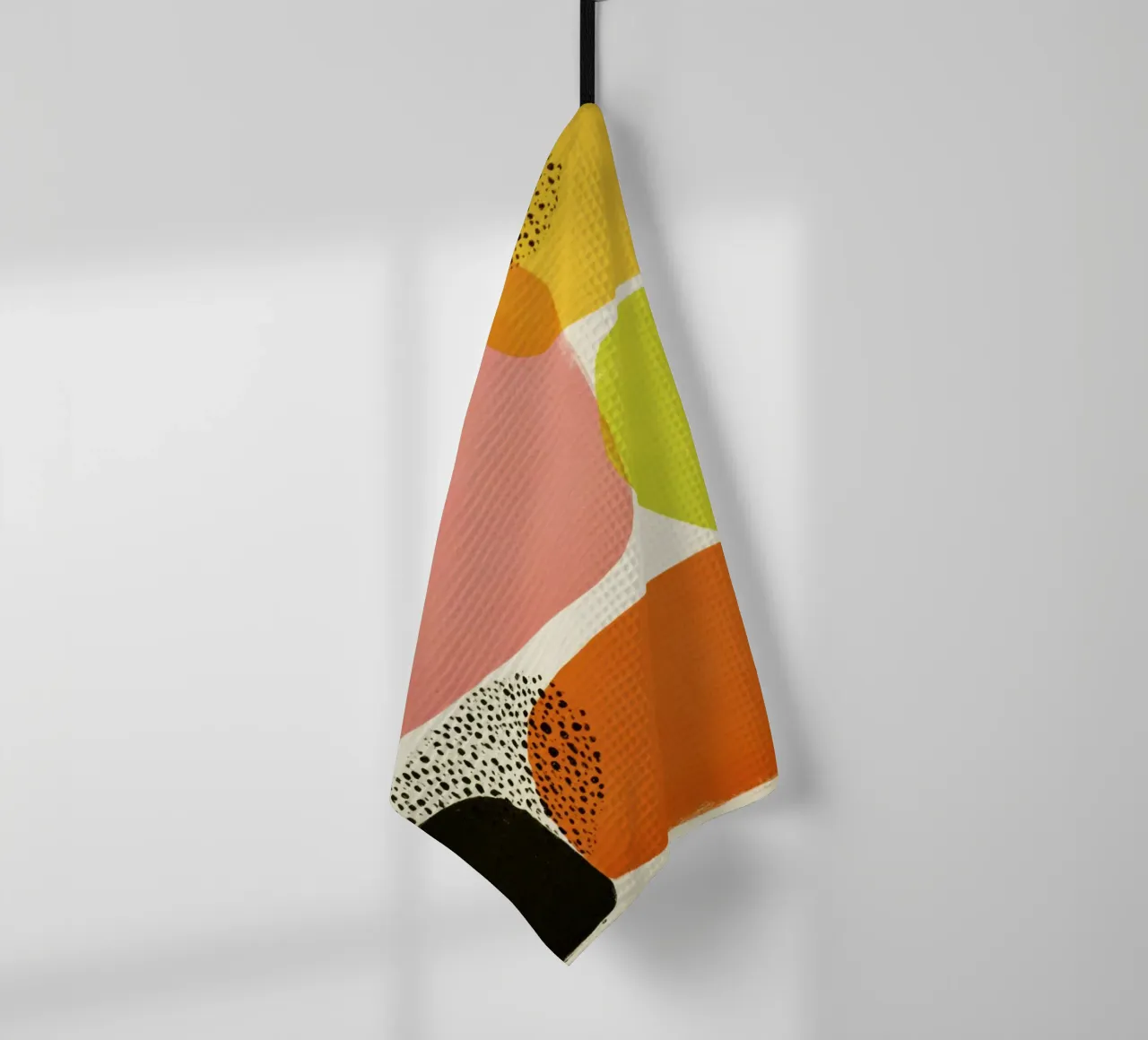 Abstracte Retro Vorm Compositie in Midden-Eeuwse Stijl theedoek van Stilrausch