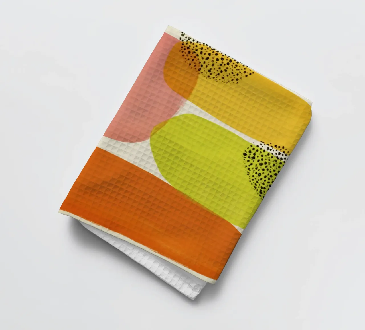 Abstracte Retro Vorm Compositie in Midden-Eeuwse Stijl theedoek van Stilrausch