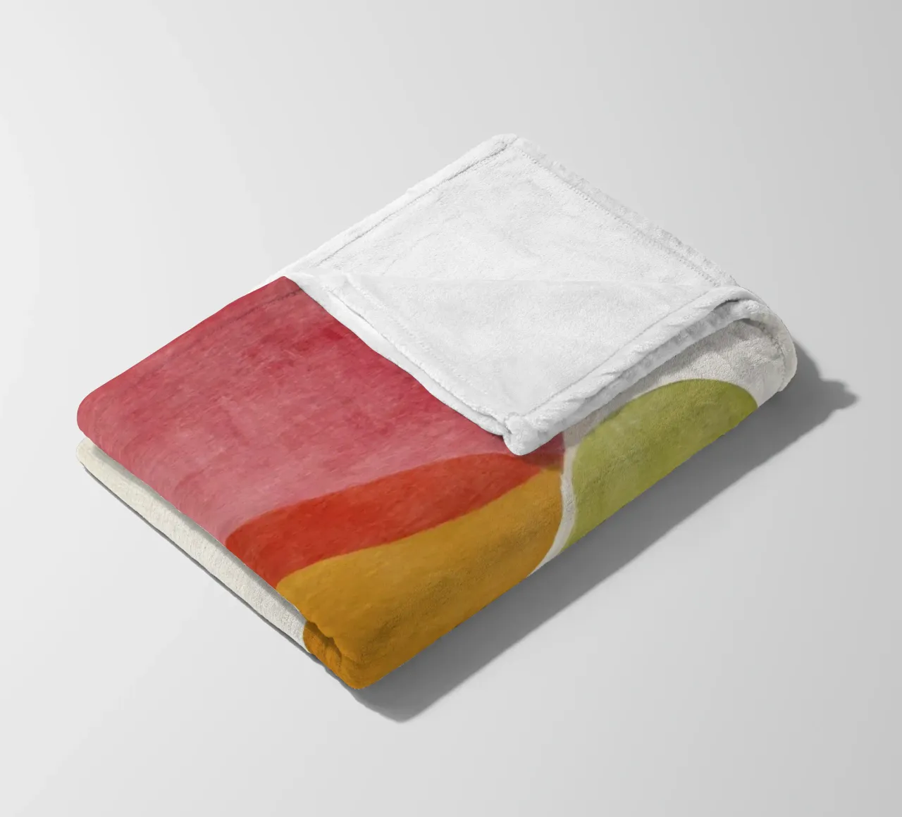 Abstract Form Composition in Retro Hues fleece blanket by Stilrausch