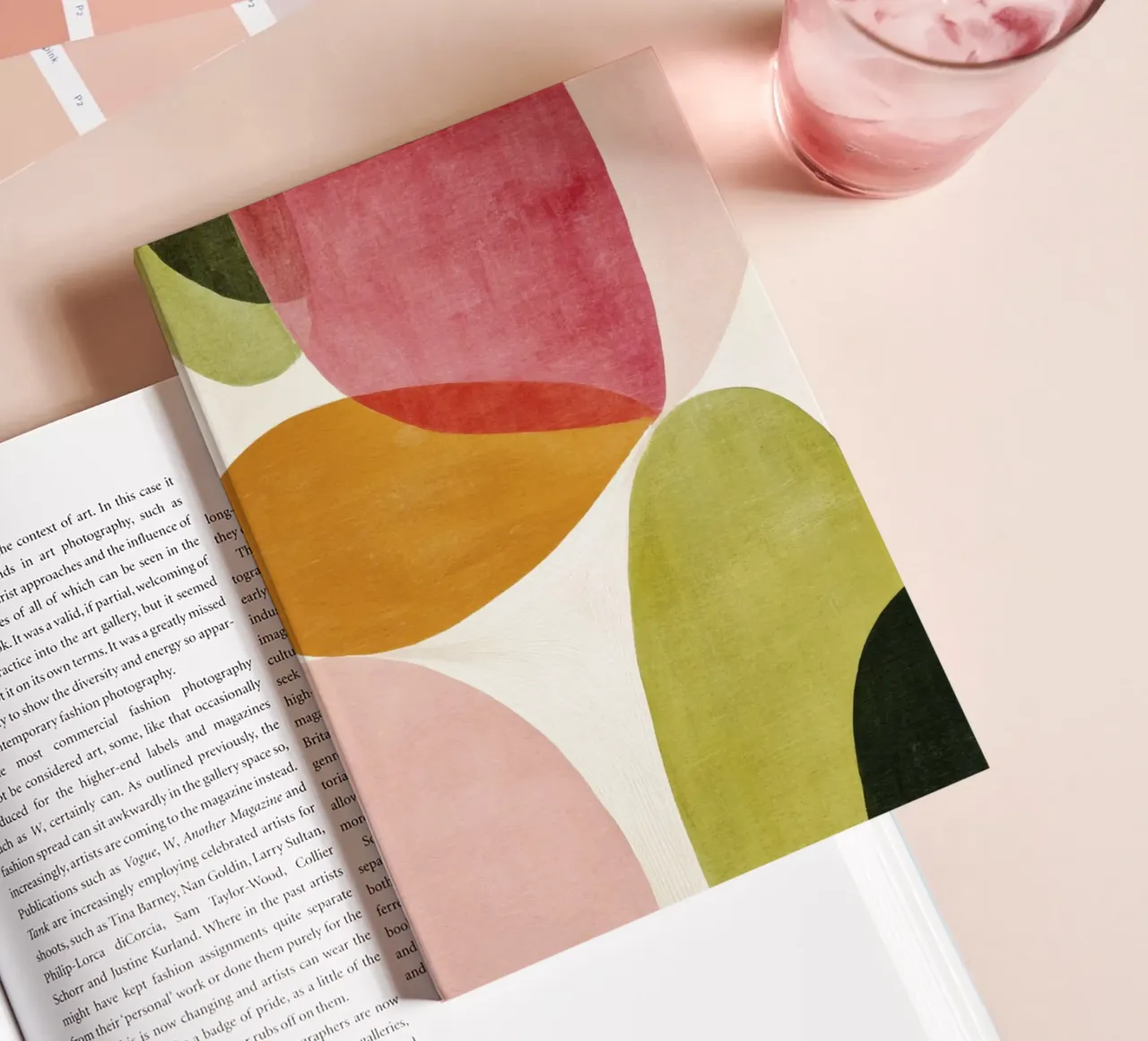 Abstract Form Composition in Retro Hues notebook by Stilrausch