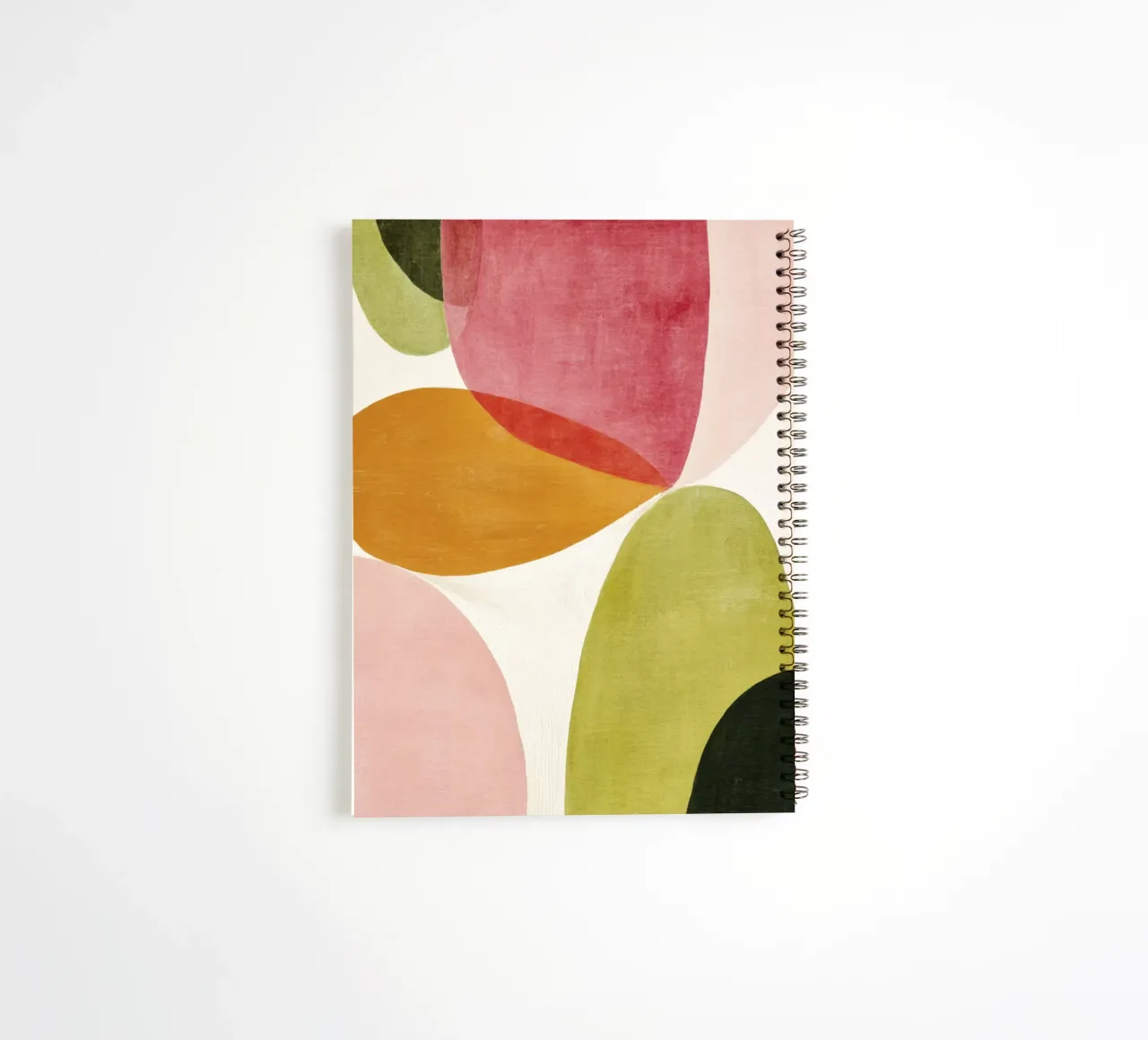 Abstract Form Composition in Retro Hues spiral notebook by Stilrausch