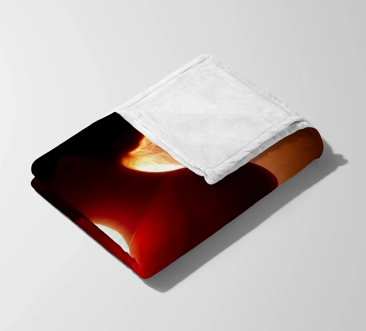 Elegante silhouette di una figura circondata da un caldo bagliore coperta in pile da DesignDoodle