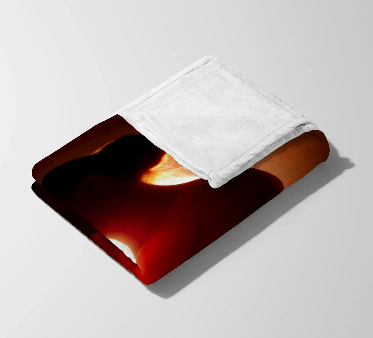 Elegante silhouette di una figura circondata da un caldo bagliore coperta in pile da DesignDoodle