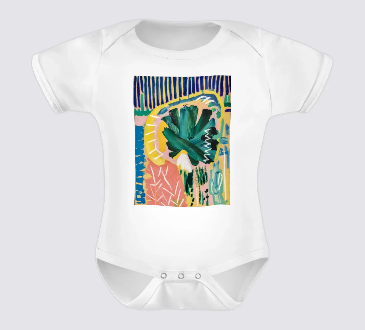 Ráfaga de penachos tropicales body de bebé de Sublime Layers