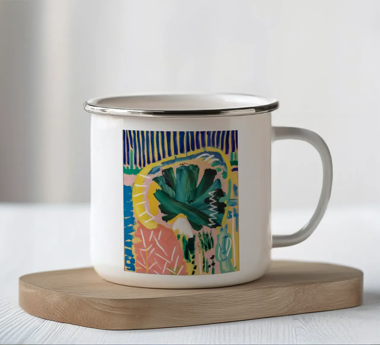Scoppio del pennacchio tropicale tazza in smalto da Sublime Layers
