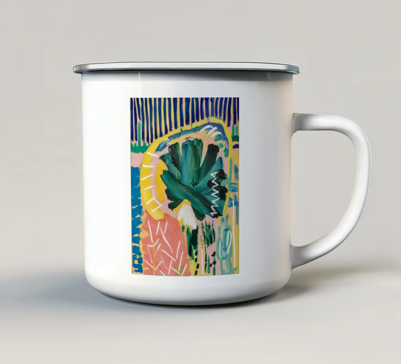 Scoppio del pennacchio tropicale tazza in smalto da Sublime Layers