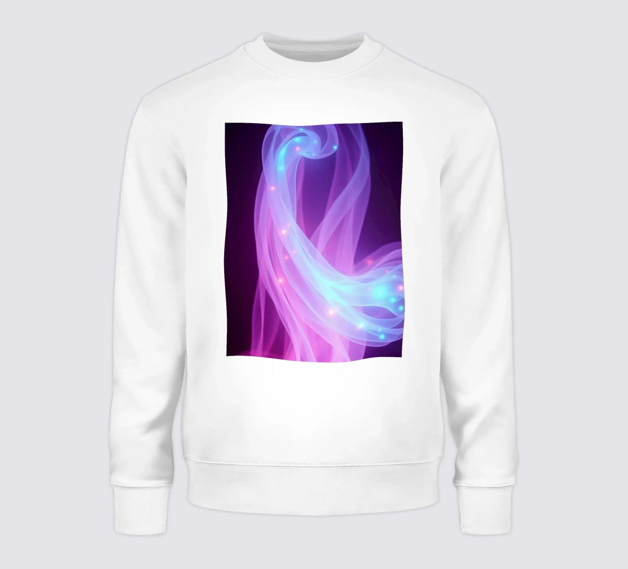abstract light patterns swirling through space sweatshirt by DesignDoodle