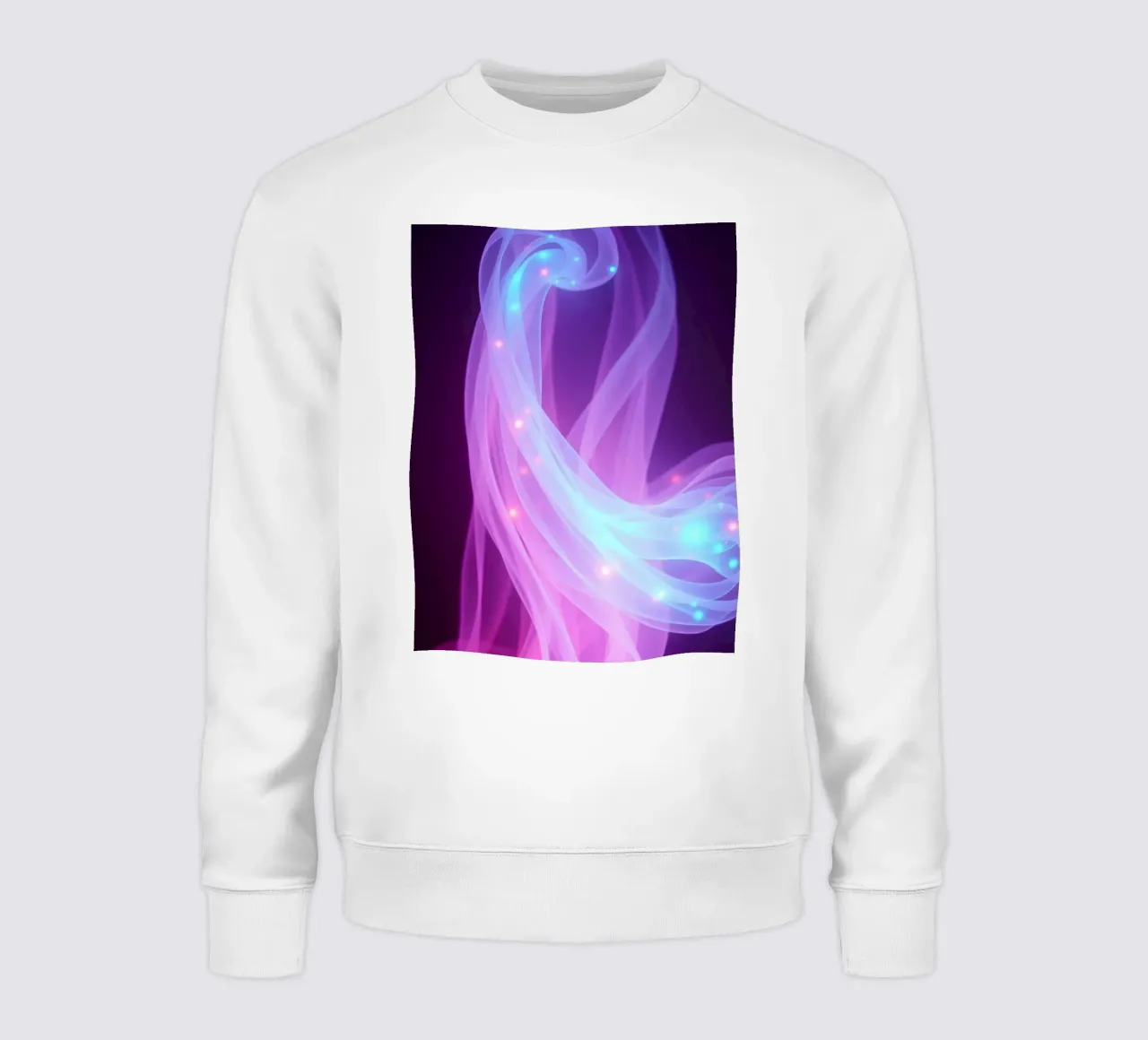 abstract light patterns swirling through space sweatshirt by DesignDoodle