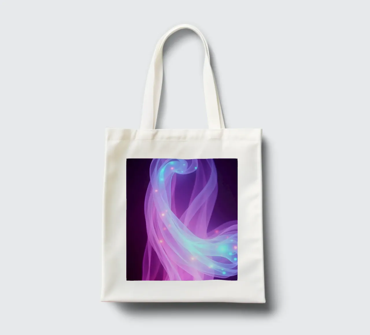abstract light patterns swirling through space tote bag by DesignDoodle
