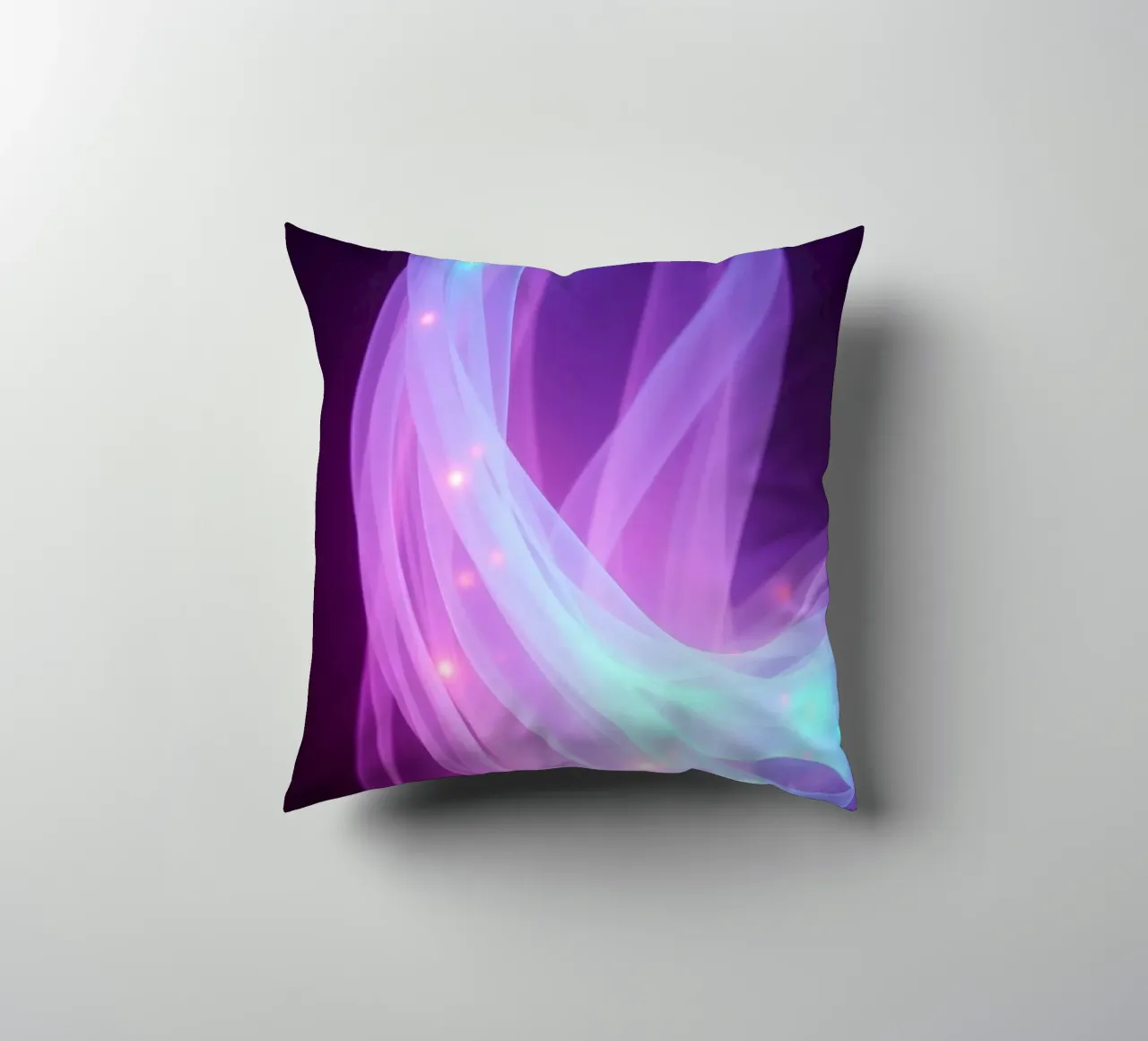abstract light patterns swirling through space decorative cushion by DesignDoodle