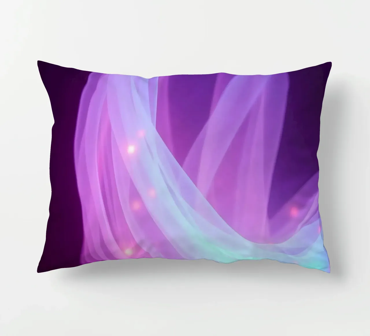 abstract light patterns swirling through space decorative cushion by DesignDoodle