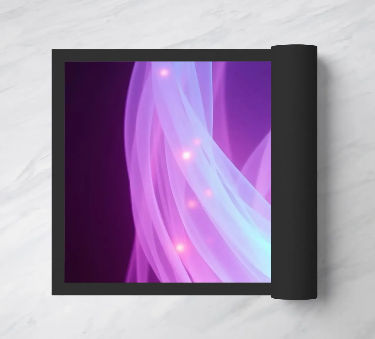 abstract light patterns swirling through space doormat by DesignDoodle