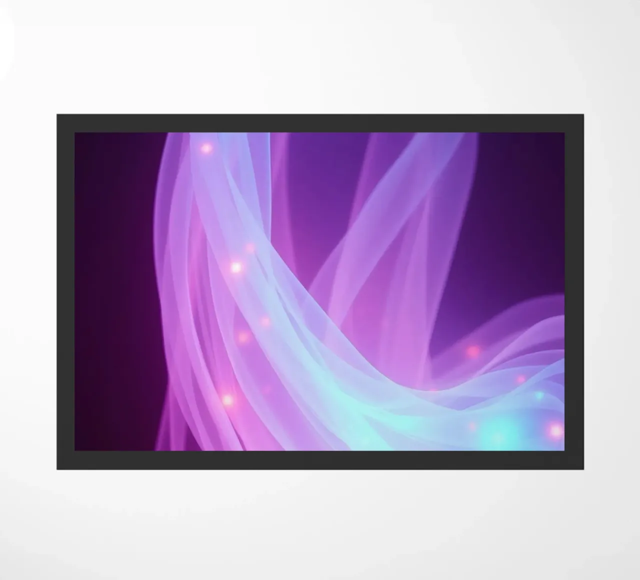 abstract light patterns swirling through space doormat by DesignDoodle