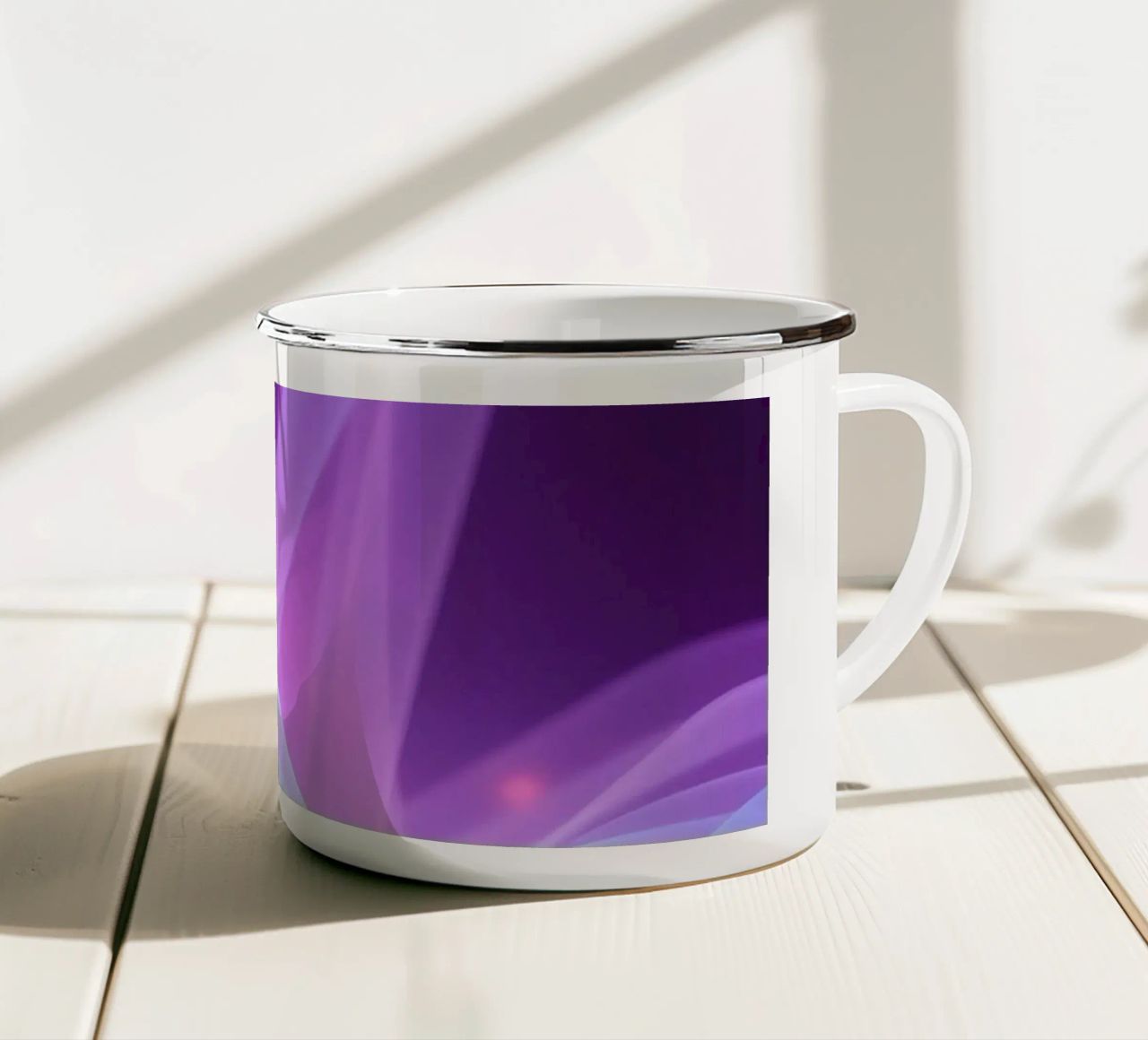 abstract light patterns swirling through space enamel mug by DesignDoodle