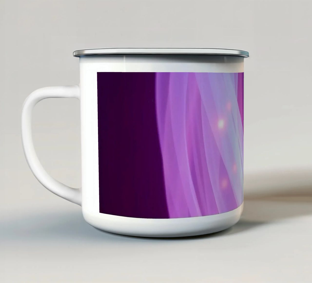 abstract light patterns swirling through space enamel mug by DesignDoodle