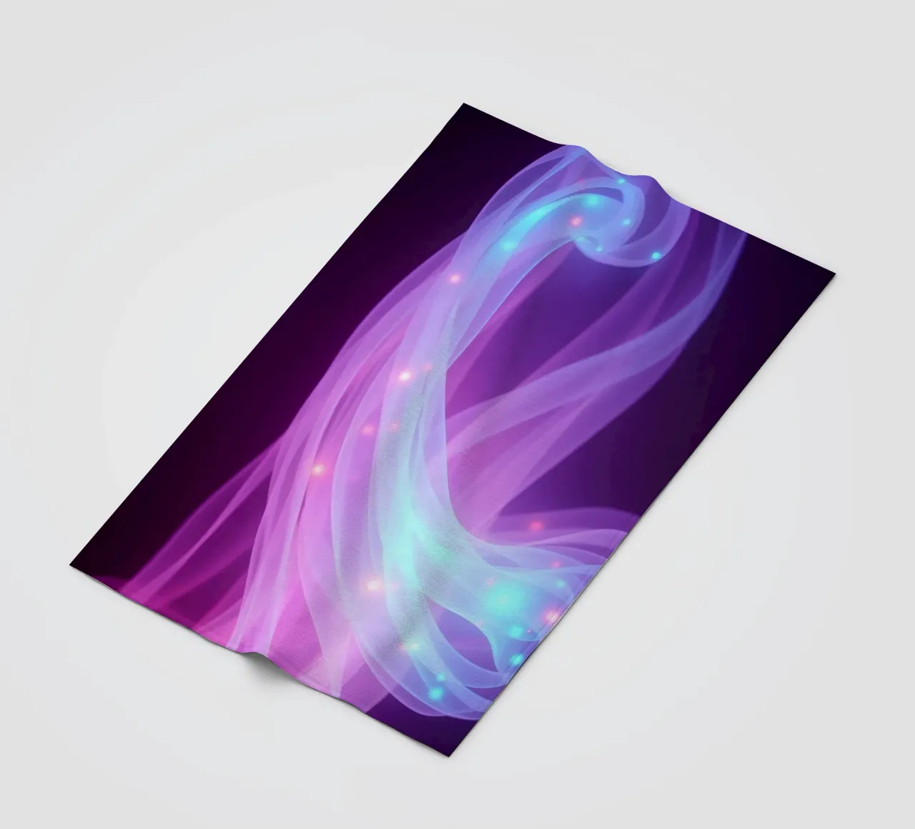 abstract light patterns swirling through space fleece blanket by DesignDoodle