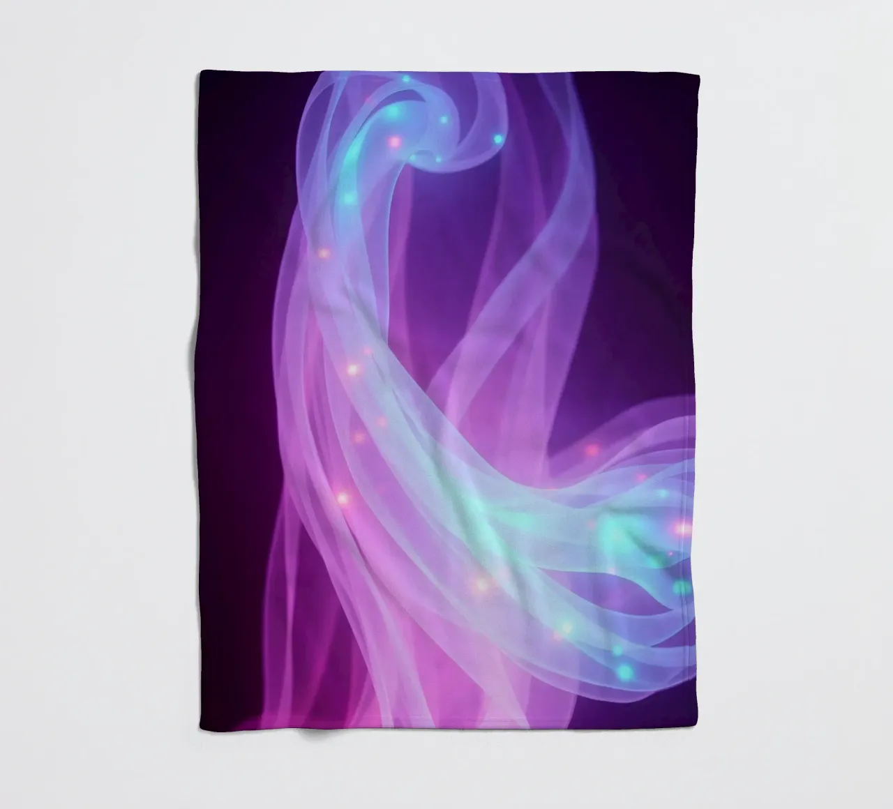 motifs lumineux abstraits tourbillonnant dans l'espace plaid polaire de DesignDoodle