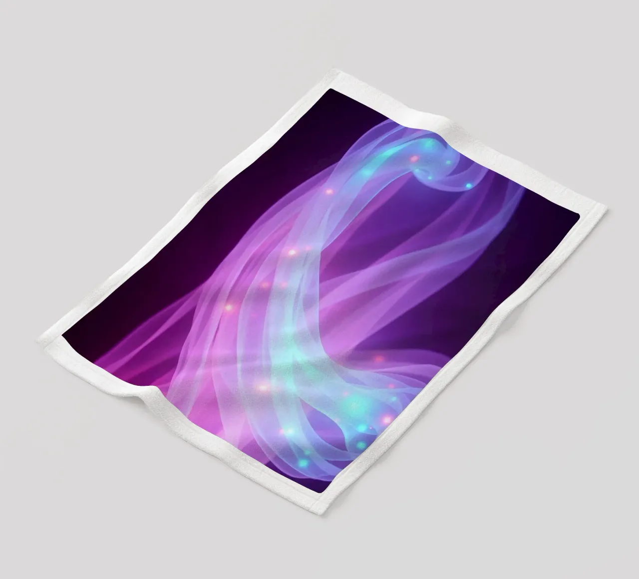 abstract light patterns swirling through space fleece blanket by DesignDoodle