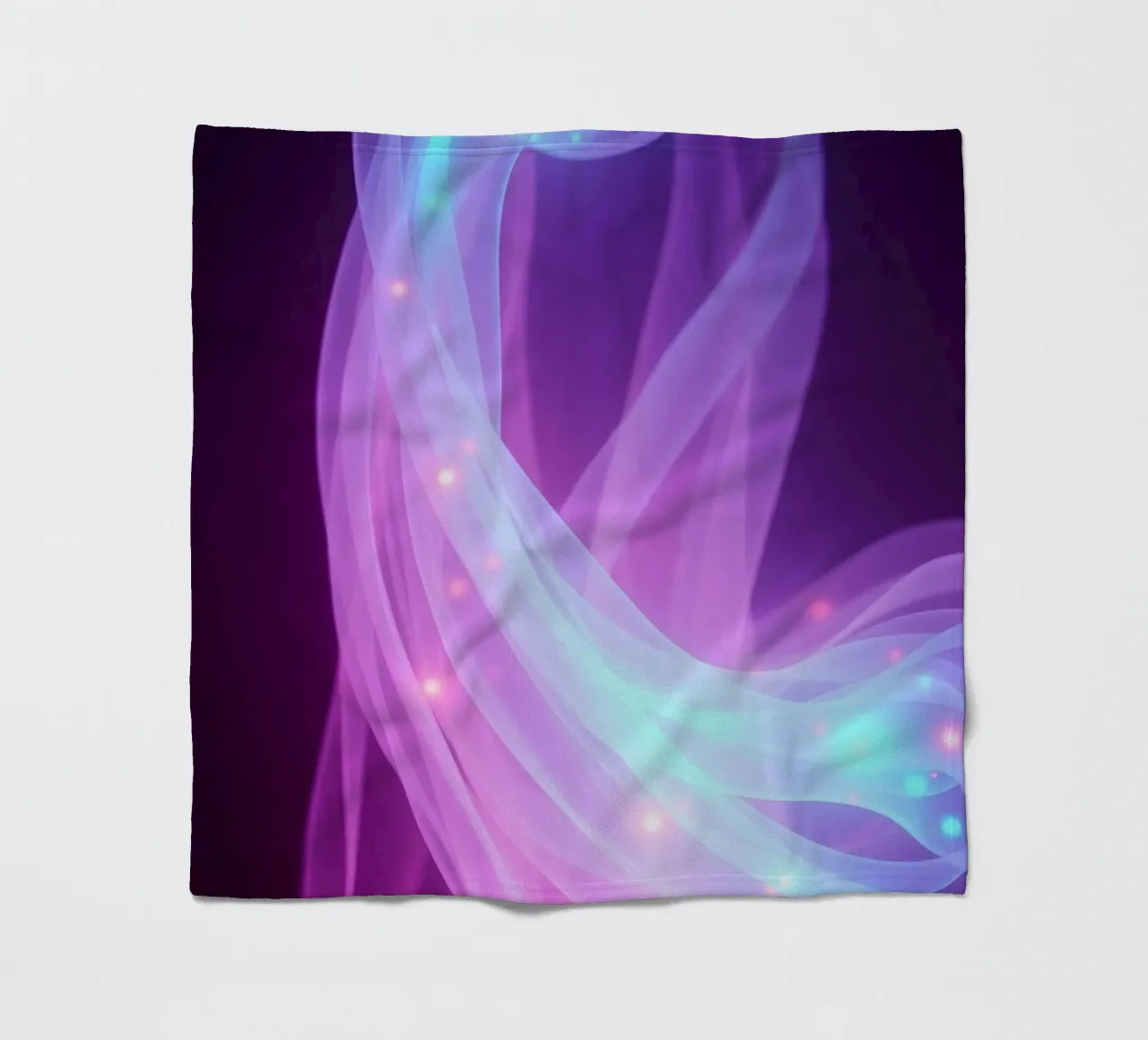 motifs lumineux abstraits tourbillonnant dans l'espace plaid polaire de DesignDoodle