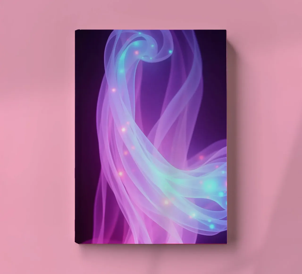 abstract light patterns swirling through space notebook by DesignDoodle