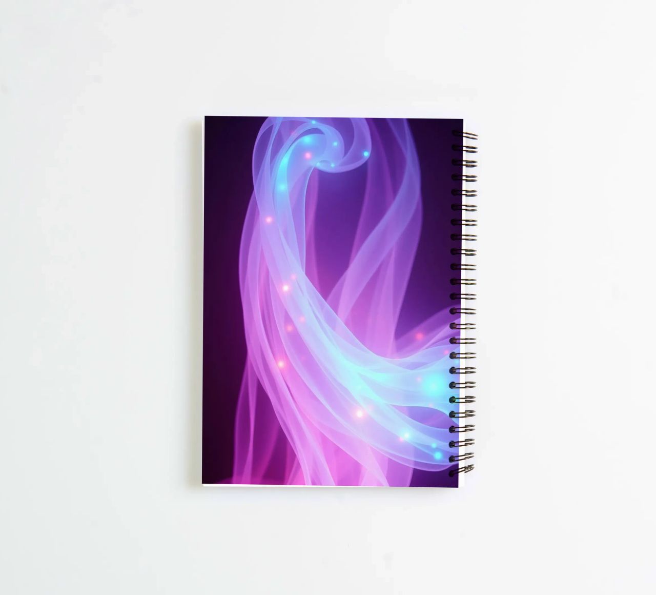 abstract light patterns swirling through space spiral notebook by DesignDoodle