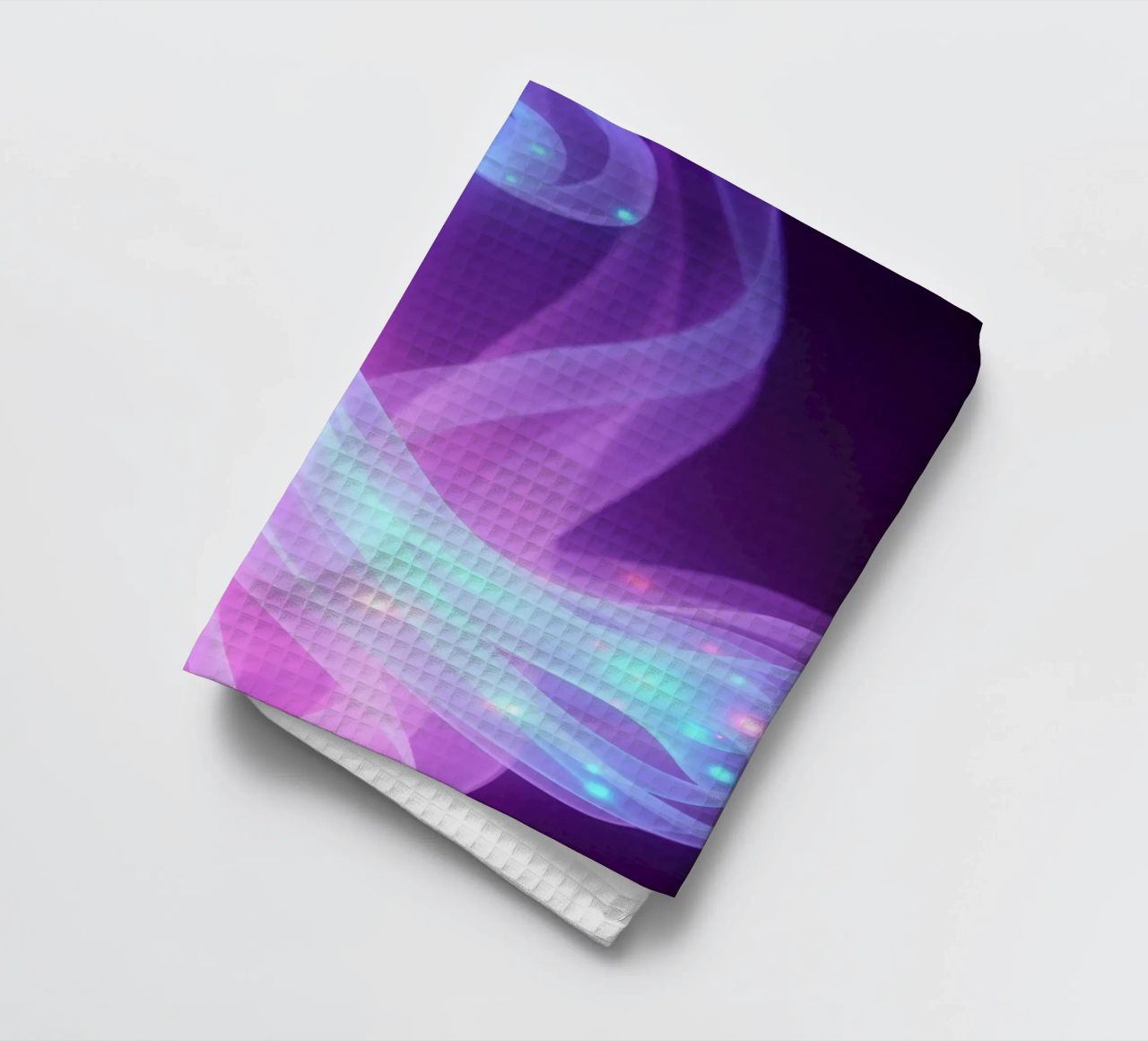 abstract light patterns swirling through space tea towel by DesignDoodle