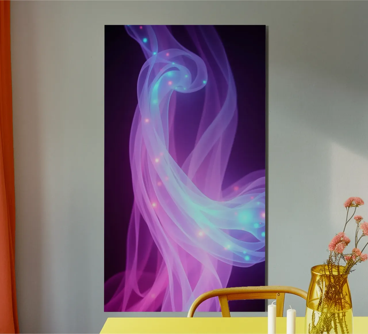 abstract light patterns swirling through space alu-dibond by DesignDoodle