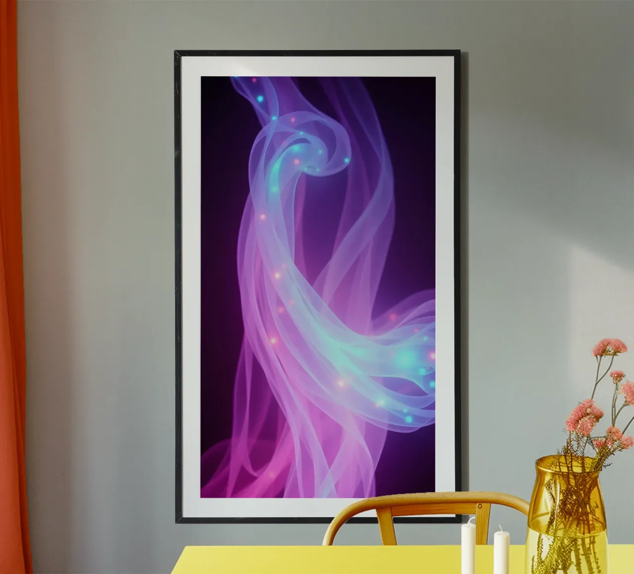 motifs lumineux abstraits tourbillonnant dans l'espace hahnemühle de DesignDoodle