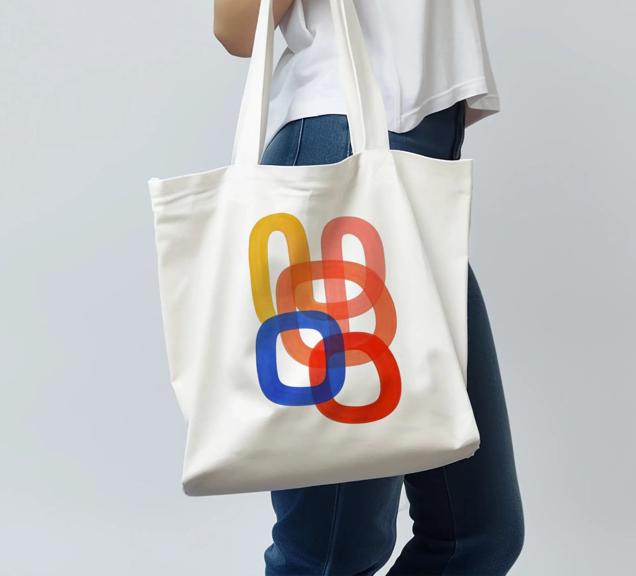Abstract - Flow Form Series borsa in juta da SMPLE