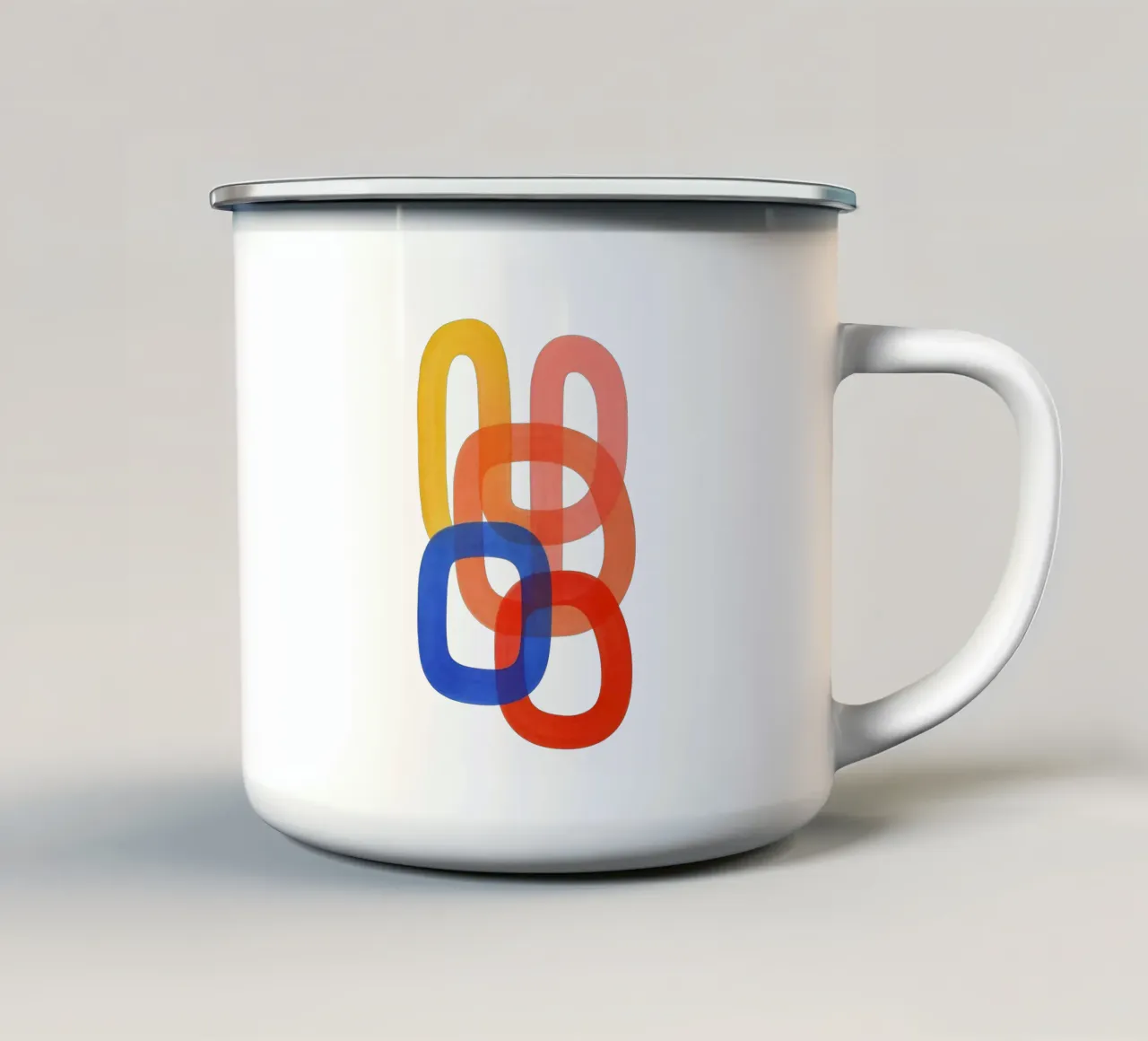 Abstract - Flow Form Series Emaille Tasse von SMPLE