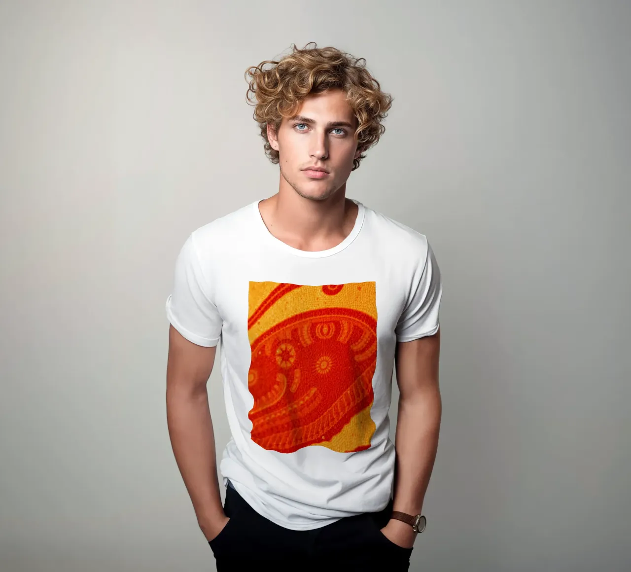Abstraktes Tapetendesign mit verschlungenen Mustern T-Shirt von DesignDoodle