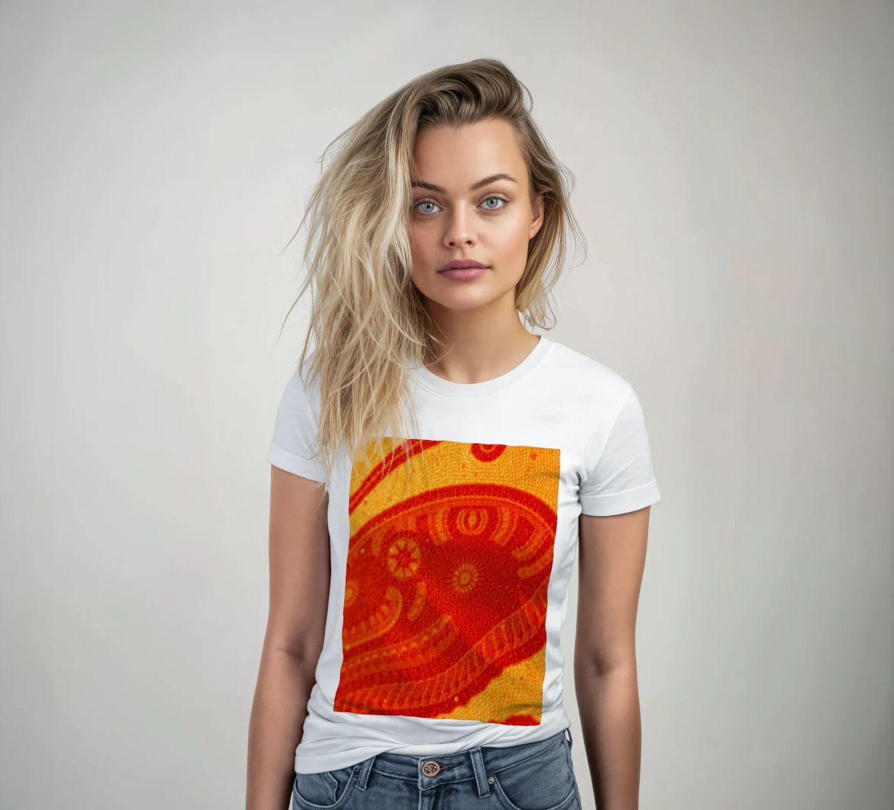 abstract wallpaper design featuring intricate patterns women's fitted t-shirt by DesignDoodle