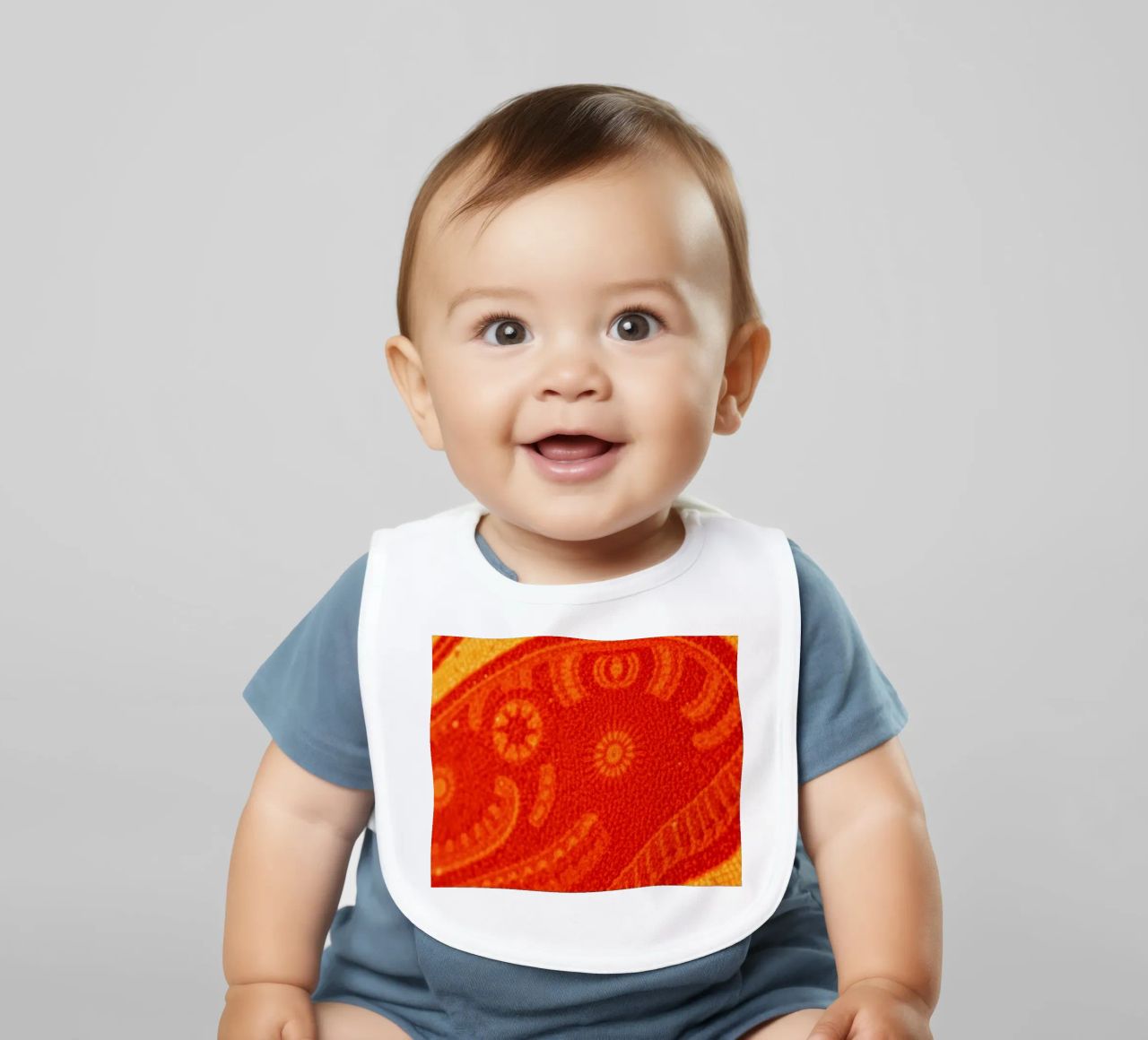 abstract wallpaper design featuring intricate patterns baby bib by DesignDoodle