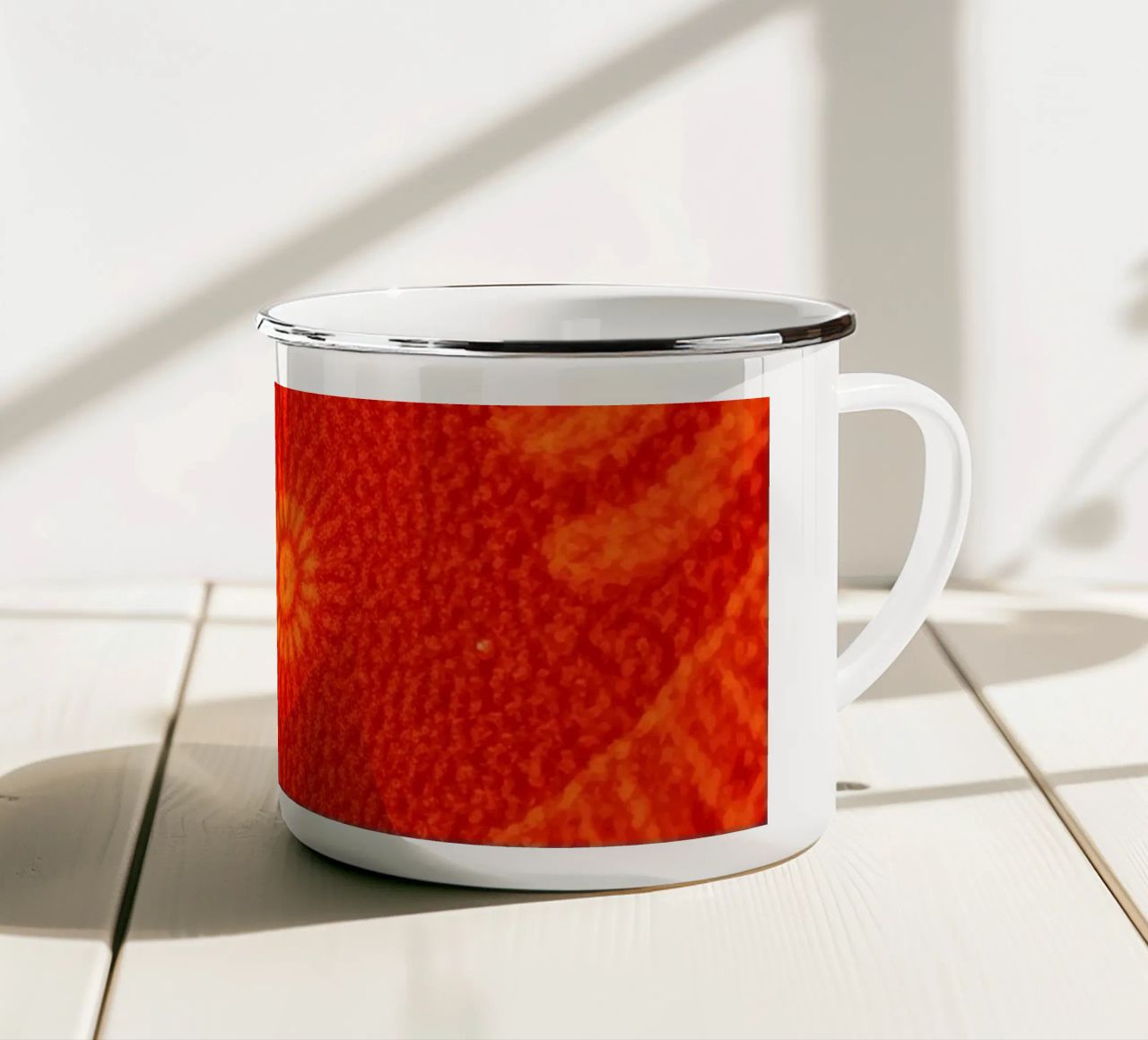 abstract wallpaper design featuring intricate patterns enamel mug by DesignDoodle
